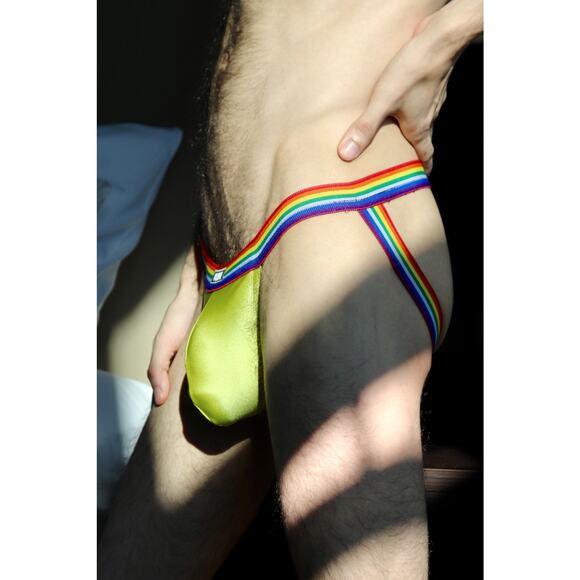 N2N Bodywear Chartreuse Celebration Jock - Size S - Picture 2 of 3